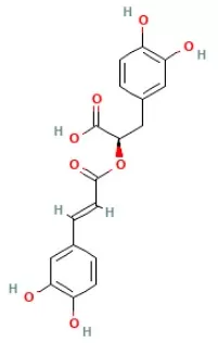 2D Structure of Rosmarinic Acid (from PubChem)